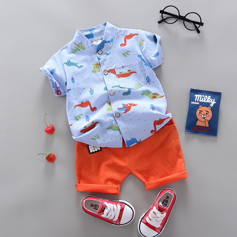 Wholesale Cotton Cartoon Triceratops Series Infant Set